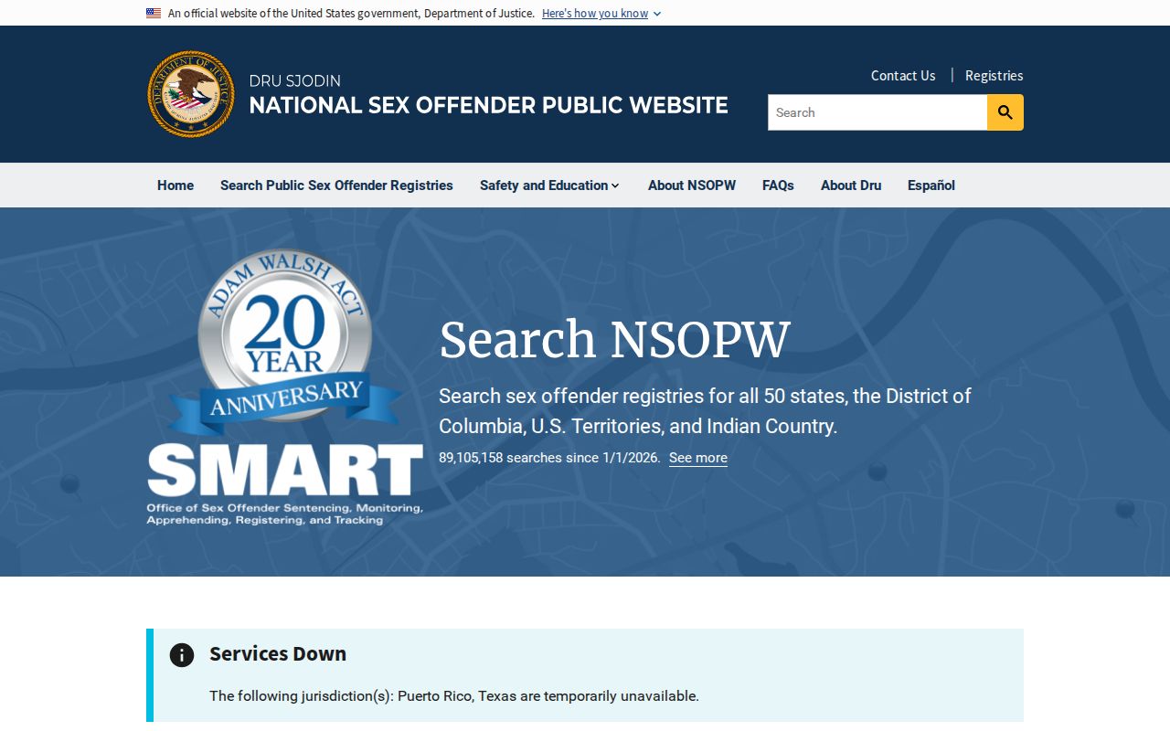 National registry search used with Wake County sex offender records